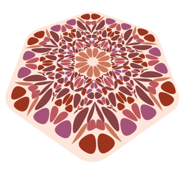 Alfombra de vinilo mandala Formas geométricas hexagonales - TenVinilo