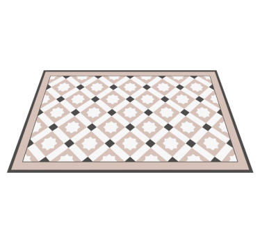 Alfombra vinilo hidráulica Patrón de estrellas geométricas beige  - TenVinilo