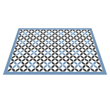 Alfombra vinilo hidráulica Líneas diagonales blancas con formas n - TenVinilo