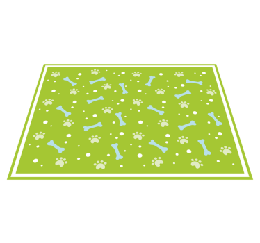 Alfombra vinílica de animales Increíbles patas de perro azul y ve - TenVinilo