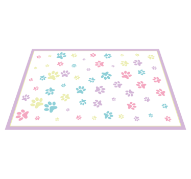 Alfombra vinílica de animales Fantásticas patas de perro de color - TenVinilo