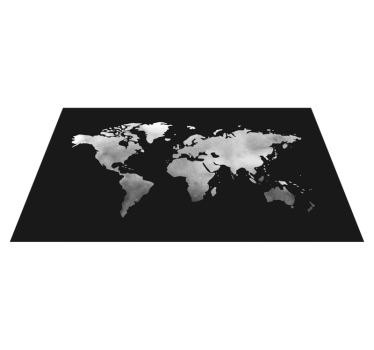 Alfombra vinílica mapamundi Degradado de color gris - TenVinilo