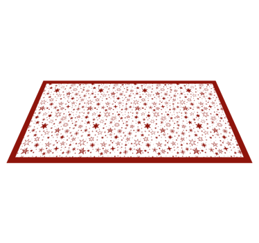 Alfombra vinilica rectangular Estrella roja acuarela - TenVinilo
