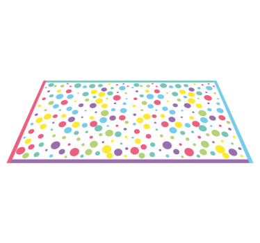 Alfombras de vinilo modernas Patrón de lunares de colores - TenVinilo