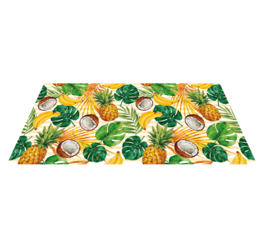 Alfombra vinílica cocina paraíso de frutas tropicales - TenVinilo