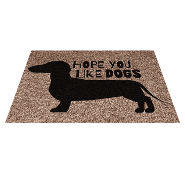 Alfombra de vinilo recibidor Espero que te gusten los perros - TenVinilo