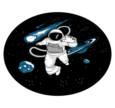 Alfombra vinílica carretera aventura astronómica - TenVinilo