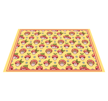 Alfombra vinilo flores Lindo patrón de setas riendo - TenVinilo