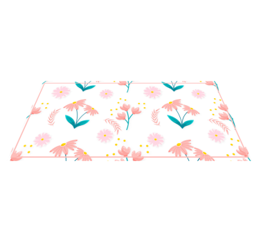 Alfombra vinilo flores Pastel minimalista - TenVinilo