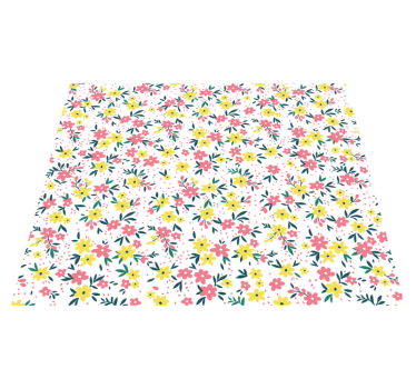 Alfombra vinilo flores Estampado floral 'ifuru' blanco - TenVinilo