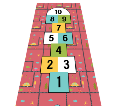 Alfombra de vinilo juegos infantil Juego de salto - TenVinilo