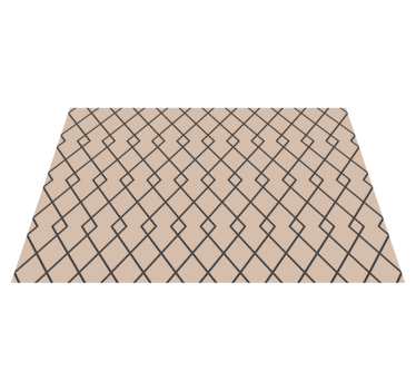 Alfombra vinílica geométrica Patrón geométrico de diamante beige - TenVinilo