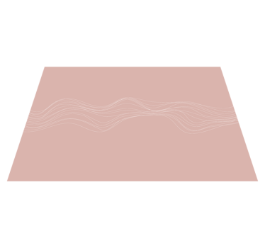 Alfombra vinilo rosa lineas onduladas - TenVinilo