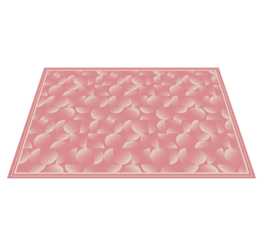 Alfombra vinilo rosa patrón de hoja de ginkgo - TenVinilo
