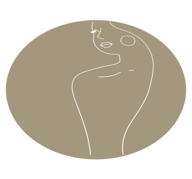 Alfombra vinílica minimalista de rostro de mujer - TenVinilo