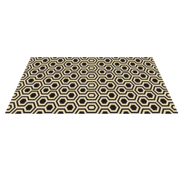 Alfombra de vinilo geométrica patrón geométrico hexagonal - TenVinilo