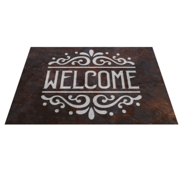 Alfombra vinílica entrada cartel de bienvenida - TenVinilo