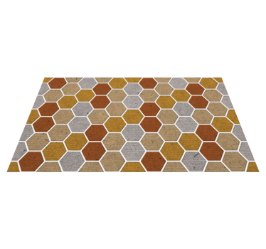 Alfombra vinílica geométrica Textura de panal - TenVinilo