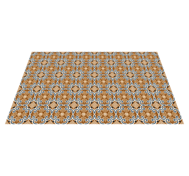 Alfombra vinilo cocina azulejos color marrón - TenVinilo