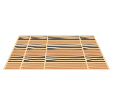 Alfombra vinílica dormitorio elegancia de rayas en capas - TenVinilo