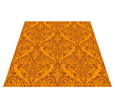 Alfombra de vinilo naranja damasco vintage - TenVinilo