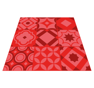 Alfombra de vinilo cocina azulejos rojos - TenVinilo