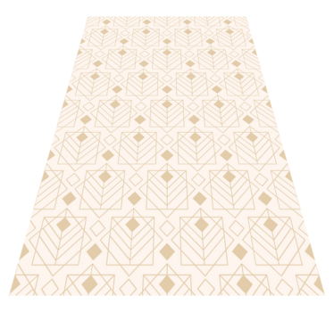 Alfombra vinílica beige patrón art déco - TenVinilo