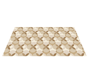 Alfombra vinílica beige círculos - TenVinilo