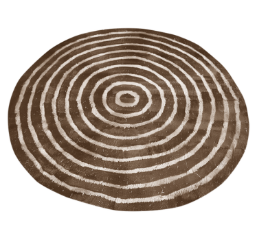 Alfombra vinílica beige círculos concéntricos - TenVinilo