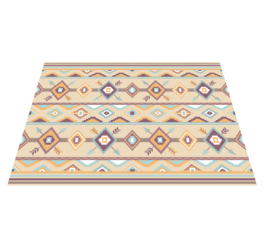 Alfombra vinílica beige bereber étnico - TenVinilo