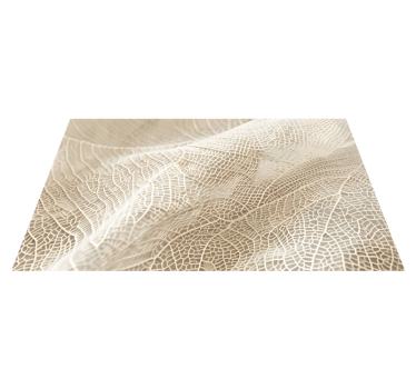 Alfombra vinílica beige hojas minimalistas - TenVinilo