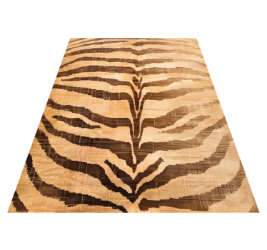 Alfombra vinílica beige rayas de tigre - TenVinilo