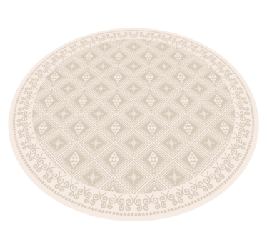 Alfombra vinílica beige losanges tribales - TenVinilo