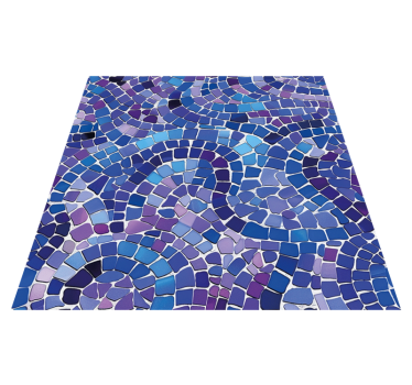 Aflombra vinilica azul efecto mosaico - TenVinilo