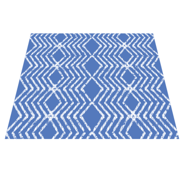Aflombra vinilica azul patrón en zigzag - TenVinilo