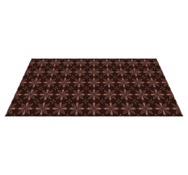 Alfombra vinílica recibidor simetría floral geométrica - TenVinilo