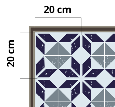 Alfombra vinilo hidráulica Estrellas geométricas azul claro - TenVinilo