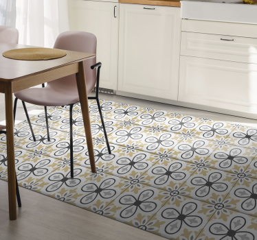 Alfombra vinilo cocina azulejos retro - TenVinilo