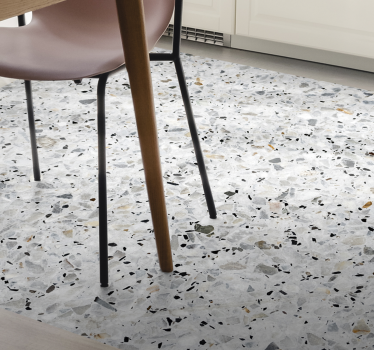 Alfombra de vinilo textura Terrazo gris - TenVinilo
