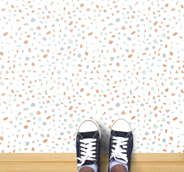 Alfombra vinilo cocina azulejos caramelo de Terrazo - TenVinilo