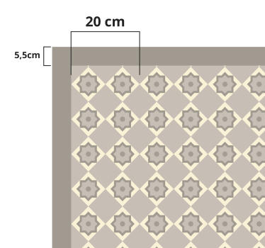 Alfombras vinílicas de azulejos de cemento beige - TenVinilo