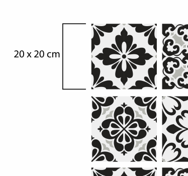 Alfombras de vinilo modernas Azulejos en blanco y negro - TenVinilo