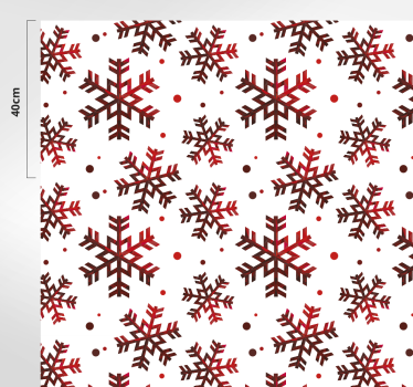 Alfombra vinilo navidad copos de nieve rojos - TenVinilo
