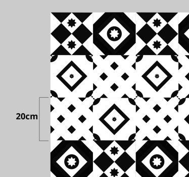Alfombra vinílica cocina formas geométricas monocromáticas - TenVinilo