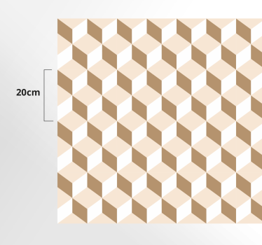 Alfombra vinílica cocina patrón de panal cúbico - TenVinilo