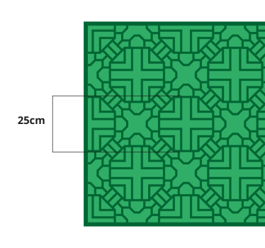 Alfombra vinílica geométrica patrón geométrico verde - TenVinilo