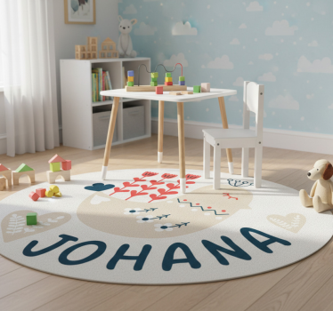 Aflombra vinílica animales pájaro nórdico personalizado - TenVinilo