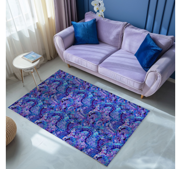 Aflombra vinilica azul efecto mosaico - TenVinilo