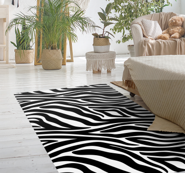 Alfombra de vinilo animal print Estampado de cebra - TenVinilo