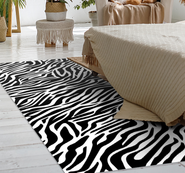 Alfombra de vinilo animal print Rayas finas de cebra - TenVinilo